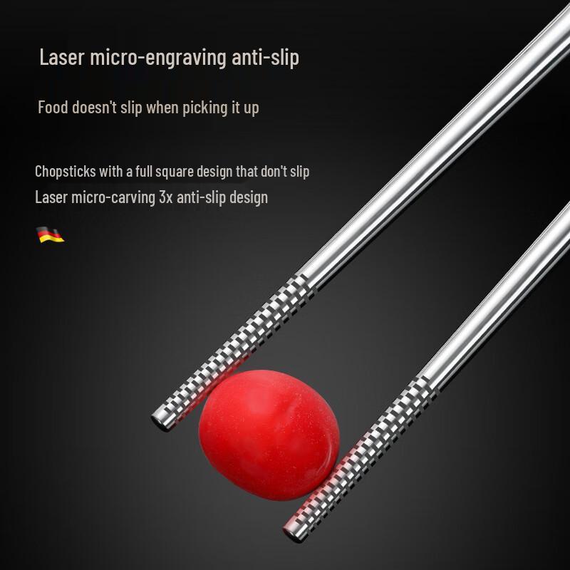HUIHUADU Food Grade 304 Stainless Steel Chopsticks Set