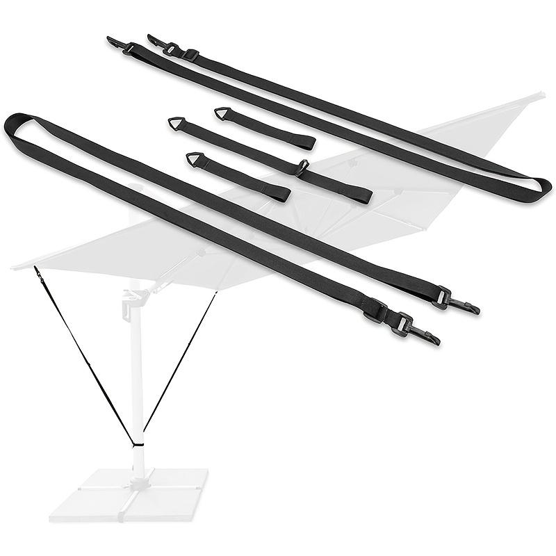 5pcs Fixed Straps for Large Outdoor Umbrella, Wind Protection Fixed Band Wind Lock for Outdoor Cantilever Parasols Adjustable