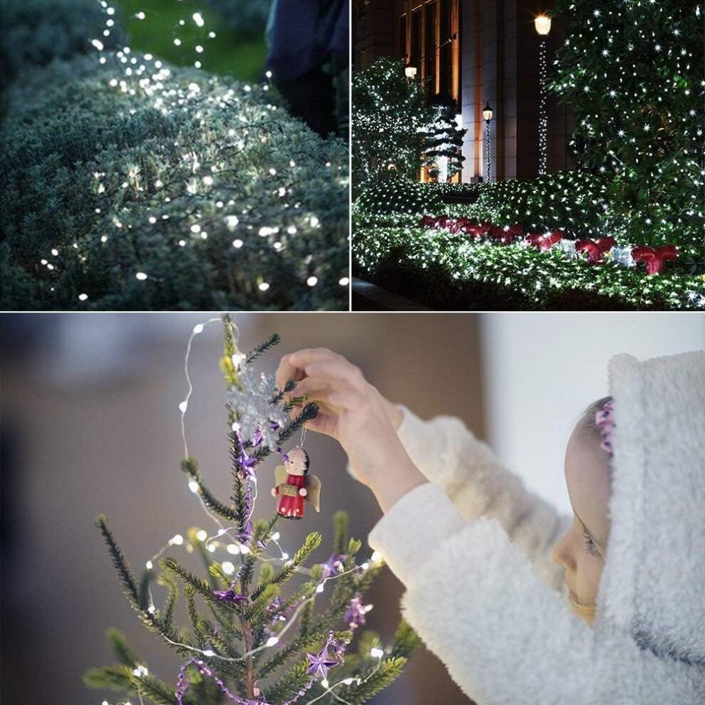 Radiant Fairy Lights, USB Operated Waterproof Starry String Lights with Flexible Wire, Set the Romantic Mood for Indoors and Outdoors, White 100 LEDs