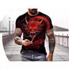 Dragon 3D printed T-shirt men's and women's casual fashion streetwear oversized short-sleeved T-shirt Harajuku children