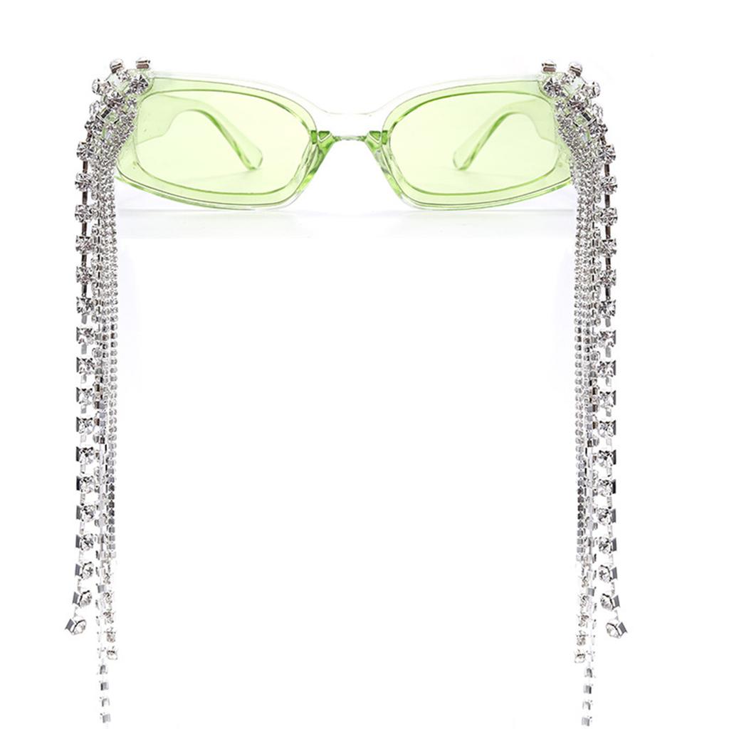 Crystal Sunglasses Anti-glare Sunglasses Photo Sunglasses Y2k Sunglasses Rhinestones Tassel Sunglasses Beach Sunglasses