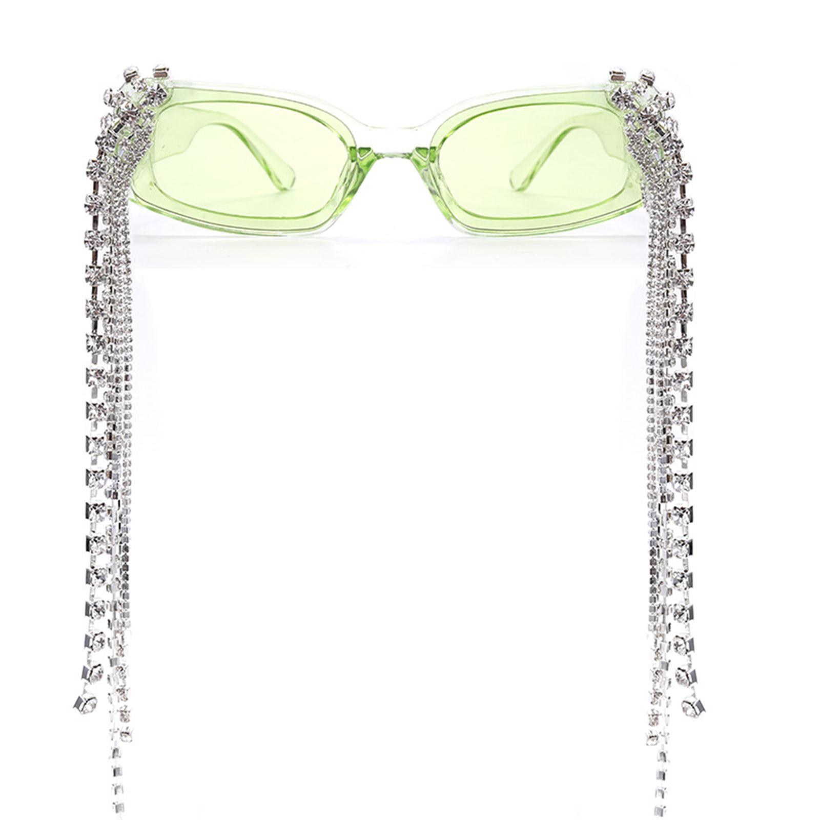 

Crystal Sunglasses Anti-glare Sunglasses Photo Sunglasses Y2k Sunglasses Rhinestones Tassel Sunglasses Beach Sunglasses