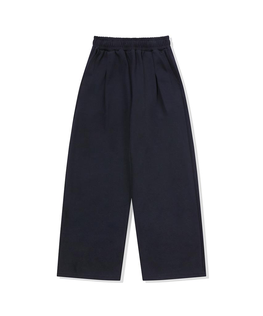 CHAMBROS Point Logo Pintuck Wide Sweatpants [Navy]