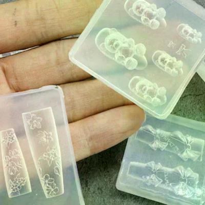 Transparent Silicone Nail Art Mold Exquisite Handmade Butterfly Bow Flower 3D Nail Art Accessory DIY Creative Nail Art Mold Gift