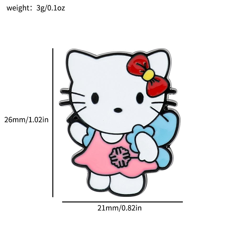 

Japanese kt cat brooch Sanrio metal badge cat alloy drip bag pin