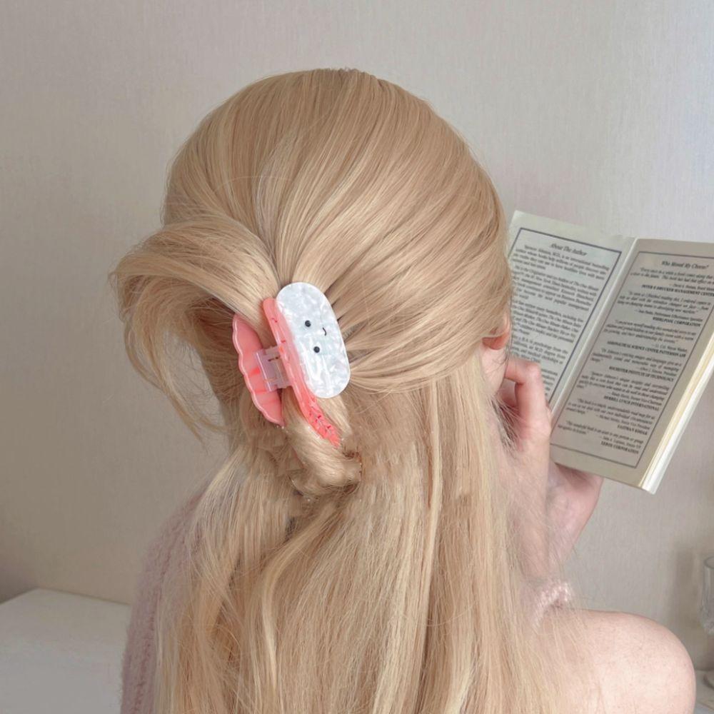 Korean Style Sushi Hair Clip Cute Acetic Acid Claw Clip Hairpin Small Shark Clip Daily