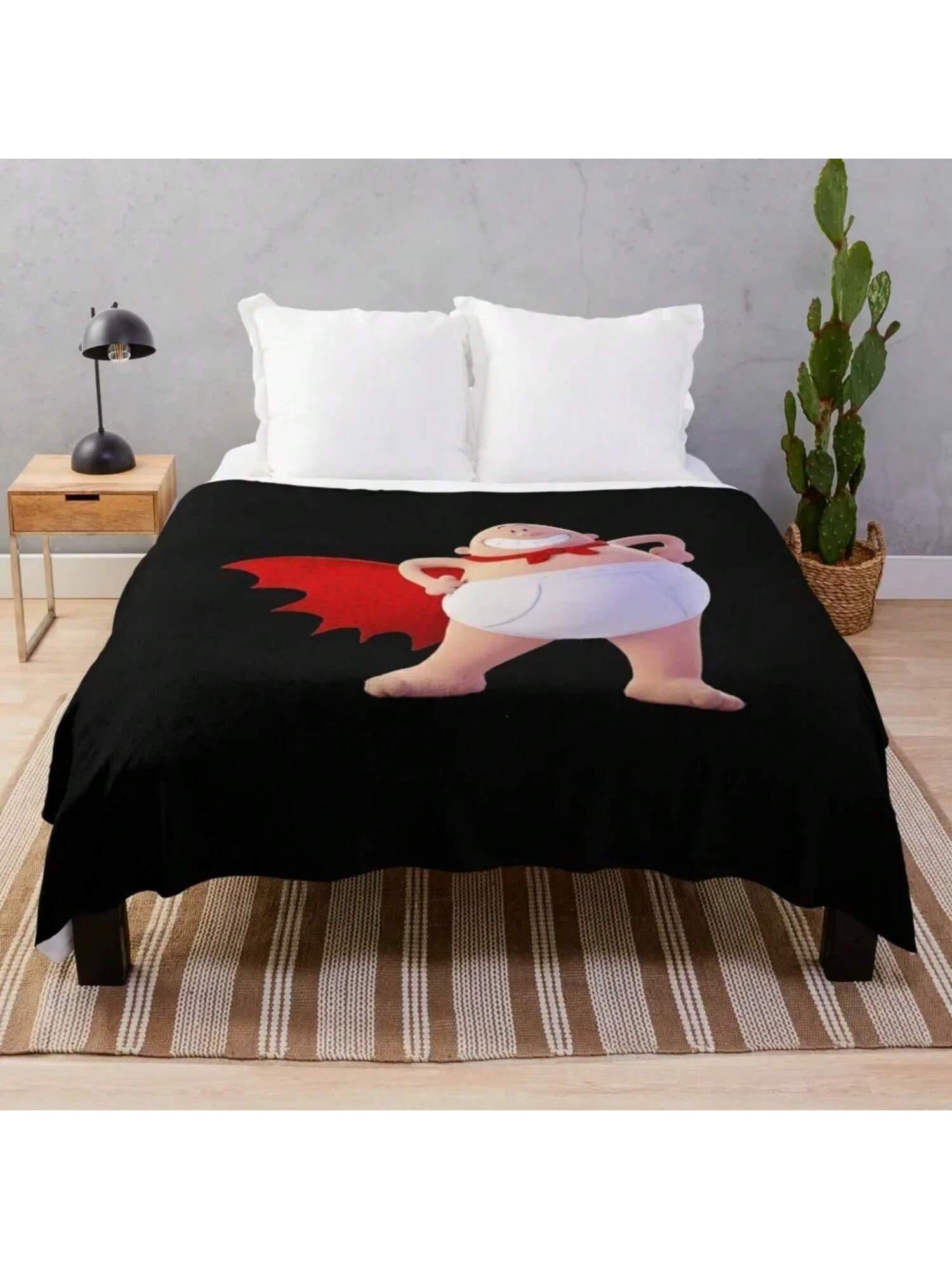 Captain Underpants Throw Blanket Soft Beds Nap Luxury St Travel Blankets 75X95CM