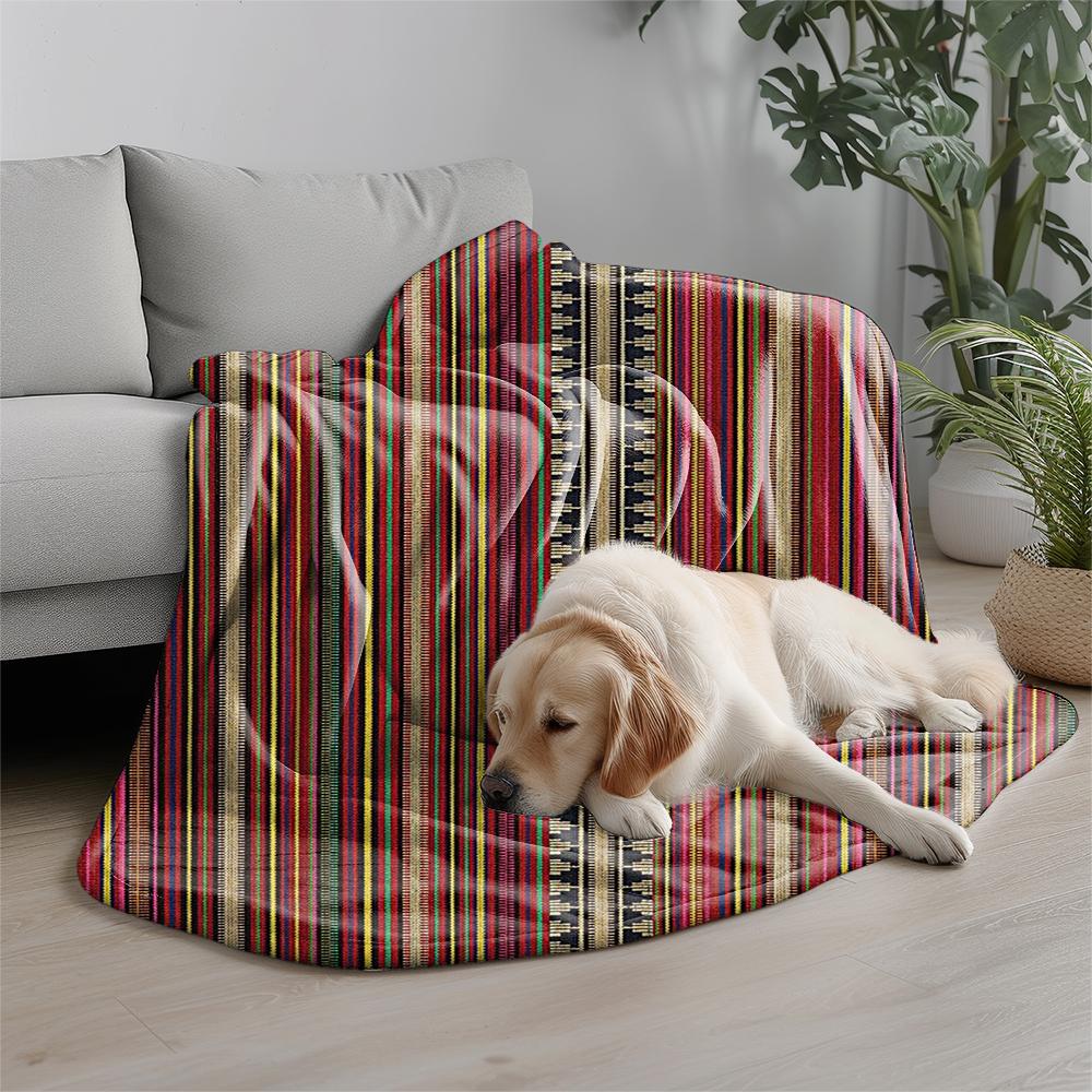 Colorful Tribal Pattern Microfiber Flannel Cover Blanket Bedroom Living Room Sofa Soft And Comfortable Home Decoration