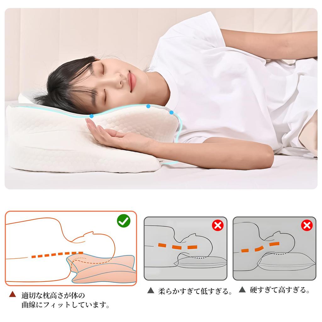 Snoring Prevention Pillow, Prevents Snoring, Prevents Sleep Apnea, and Promotes Restful Sleep. Memory Foam Pillow with a Concave Hollow Design for