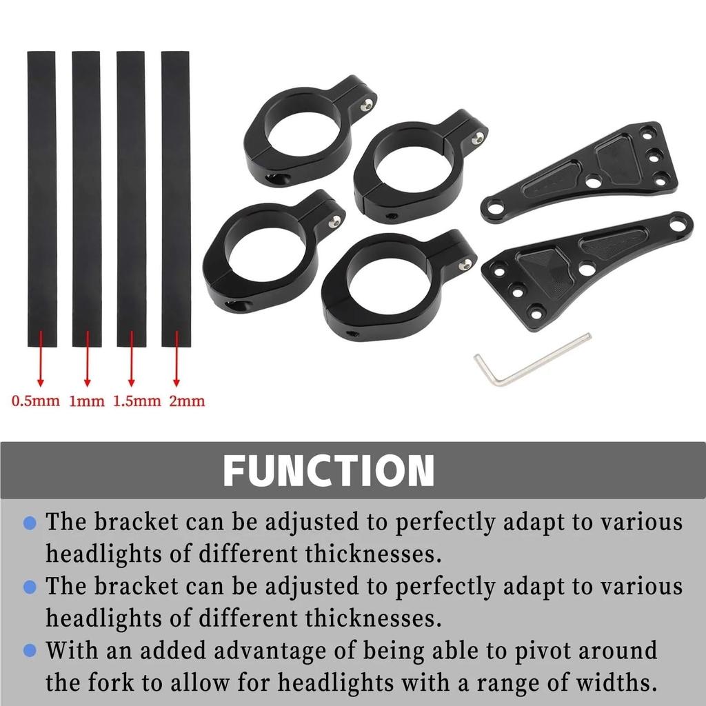 Headlight Bracket 33mm-58mm Headlight Bracket Mount Clamp Fork 54 49 45 41 37mm Motorcycle