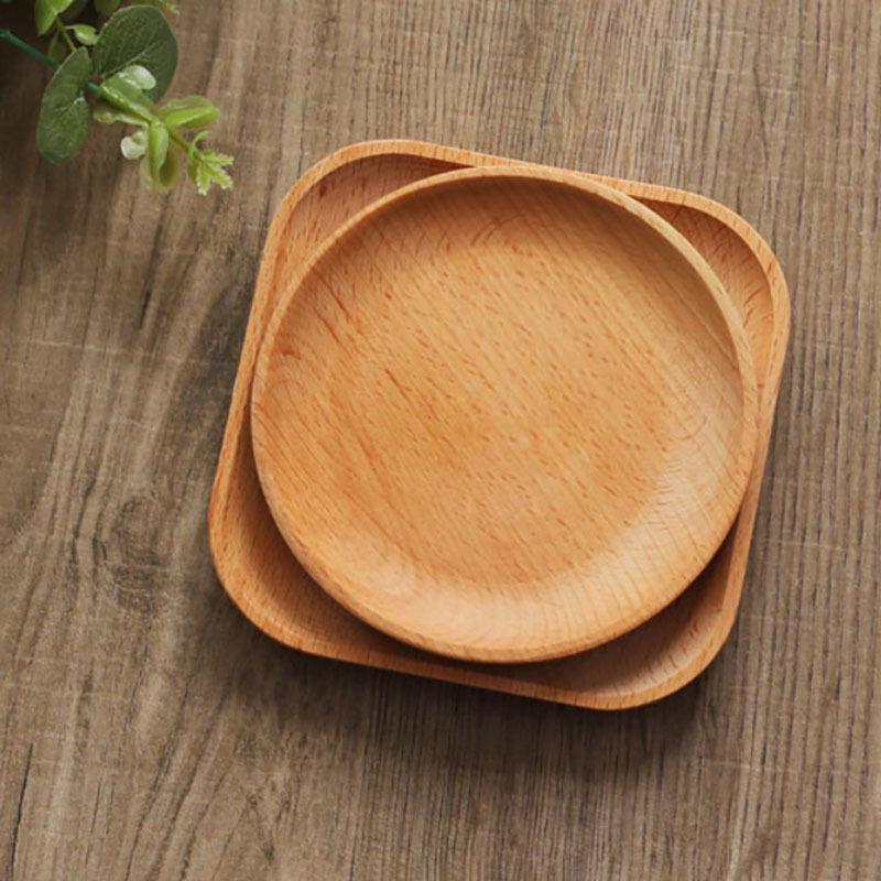 

Буковый деревянный поднос, Блюдо для десертов, суши, закусок, фруктов, Деревянное декоративное сервировочное блюдо, Маленькие тарелки, Овальное, Квадратное, Круглое столовое блюдо 2pcs R and S