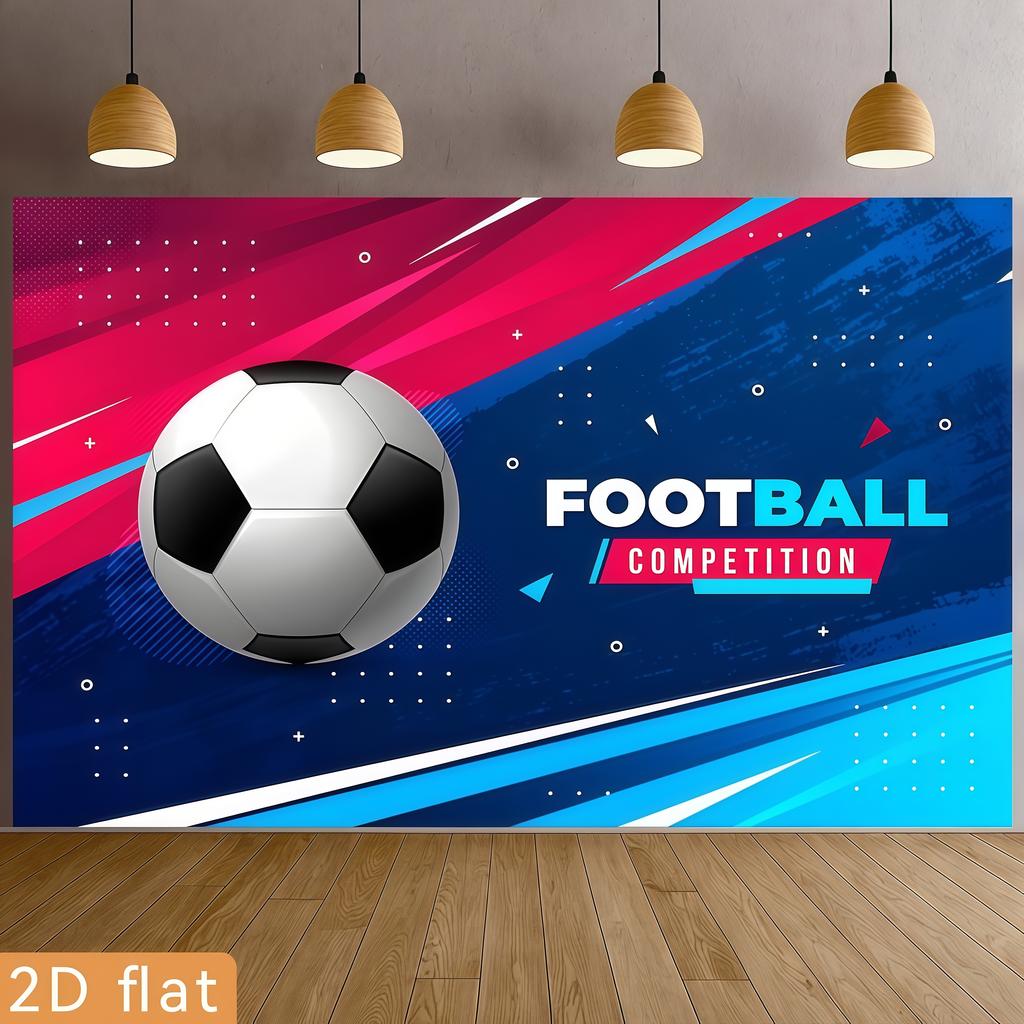 1 Stück Fußballspiel Hintergrundtuch Banner geeignet für Fußballspiel Dekoration Jubiläum Feiertagsfeier