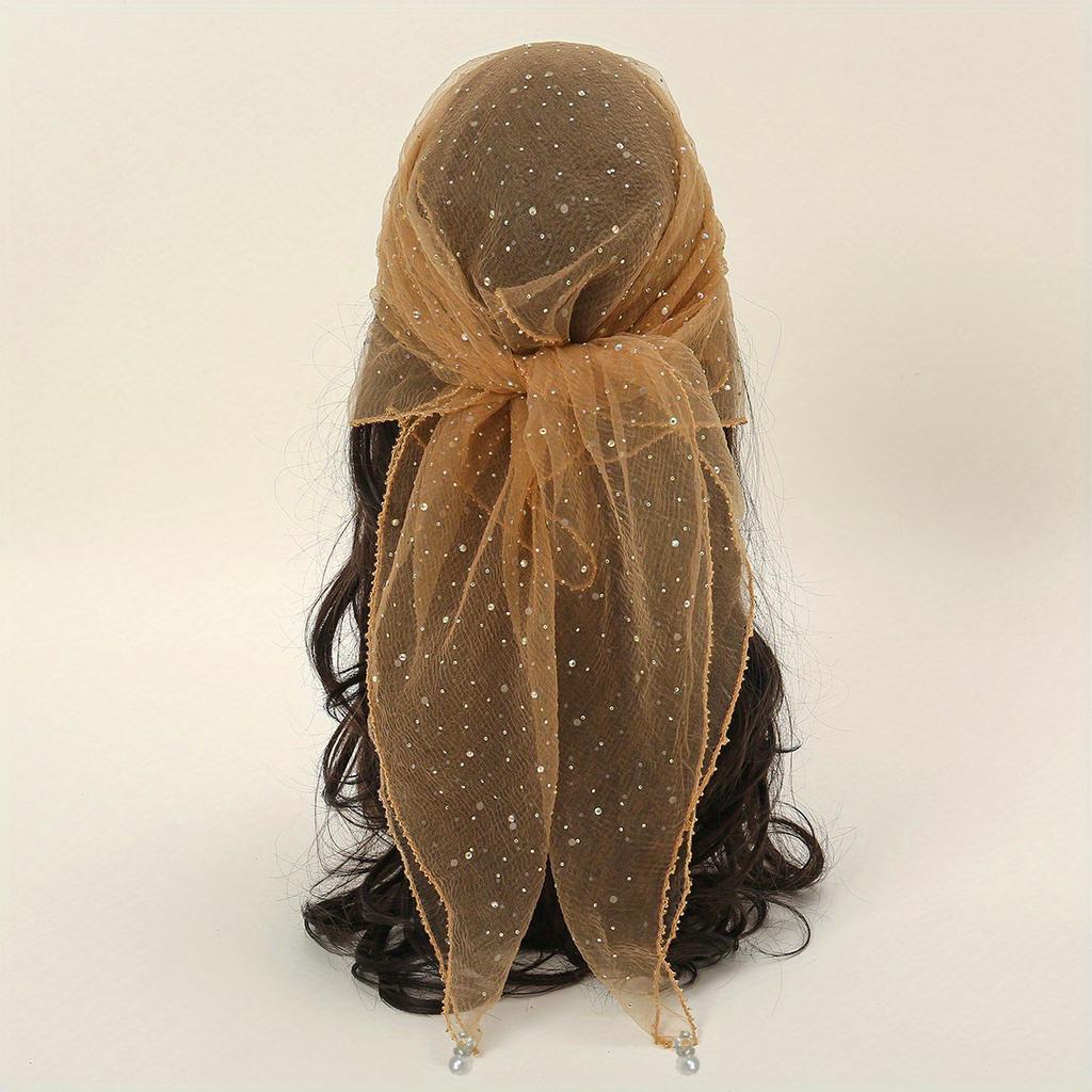 Spring - New  75Cm Square Scarf Women'S Temperament Headscarf Versatile Fashion Decorative Silk Scarf Looks Good