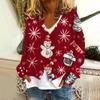 Women's Fashion Short Coat Casual Long Sleeve Printed Single Breasted Plush Top