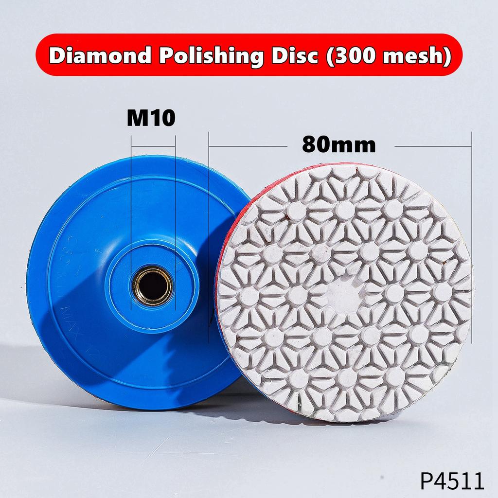 Integrated Stone Trimming Polishing Disc, Diamond Polishing Pads Marble Granite Gemstone Grinding Wheel, Wet Dry Polishing Pads