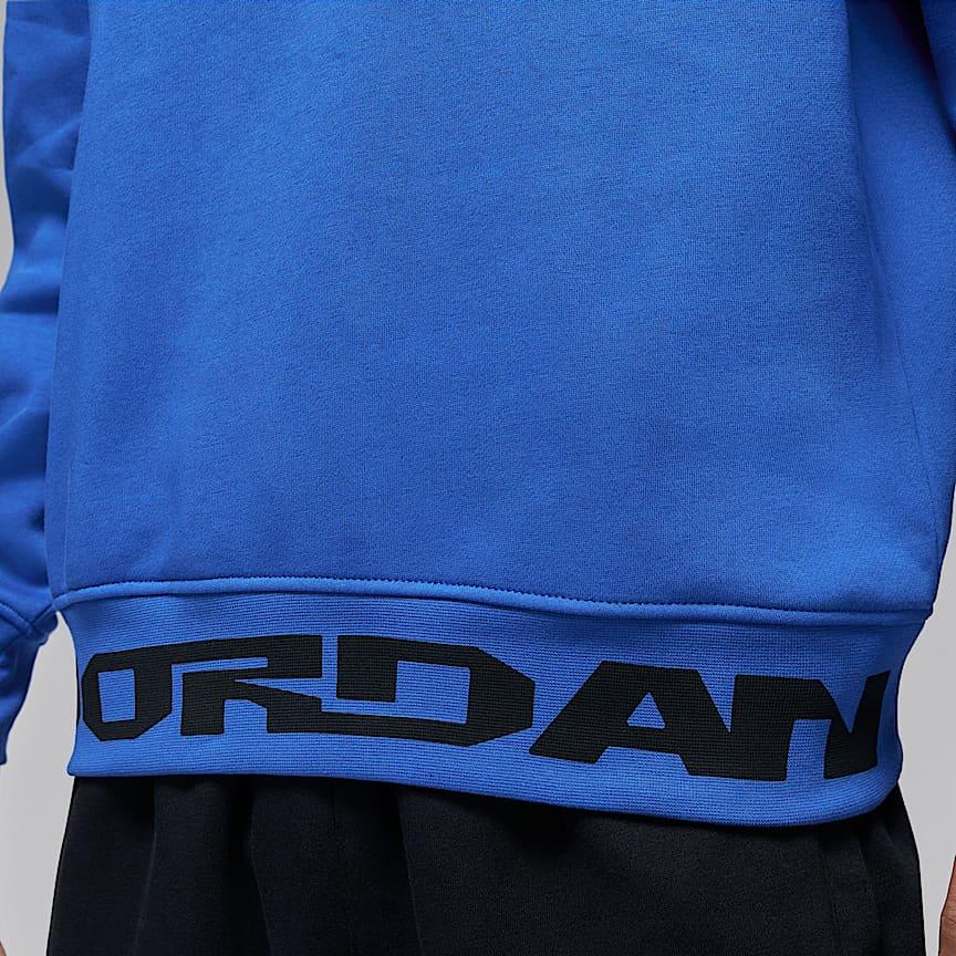 Jordan MVP Fleece Crewneck Fashion Pullover Sweatshirt Men Sweatshirt Blue FV7437-480