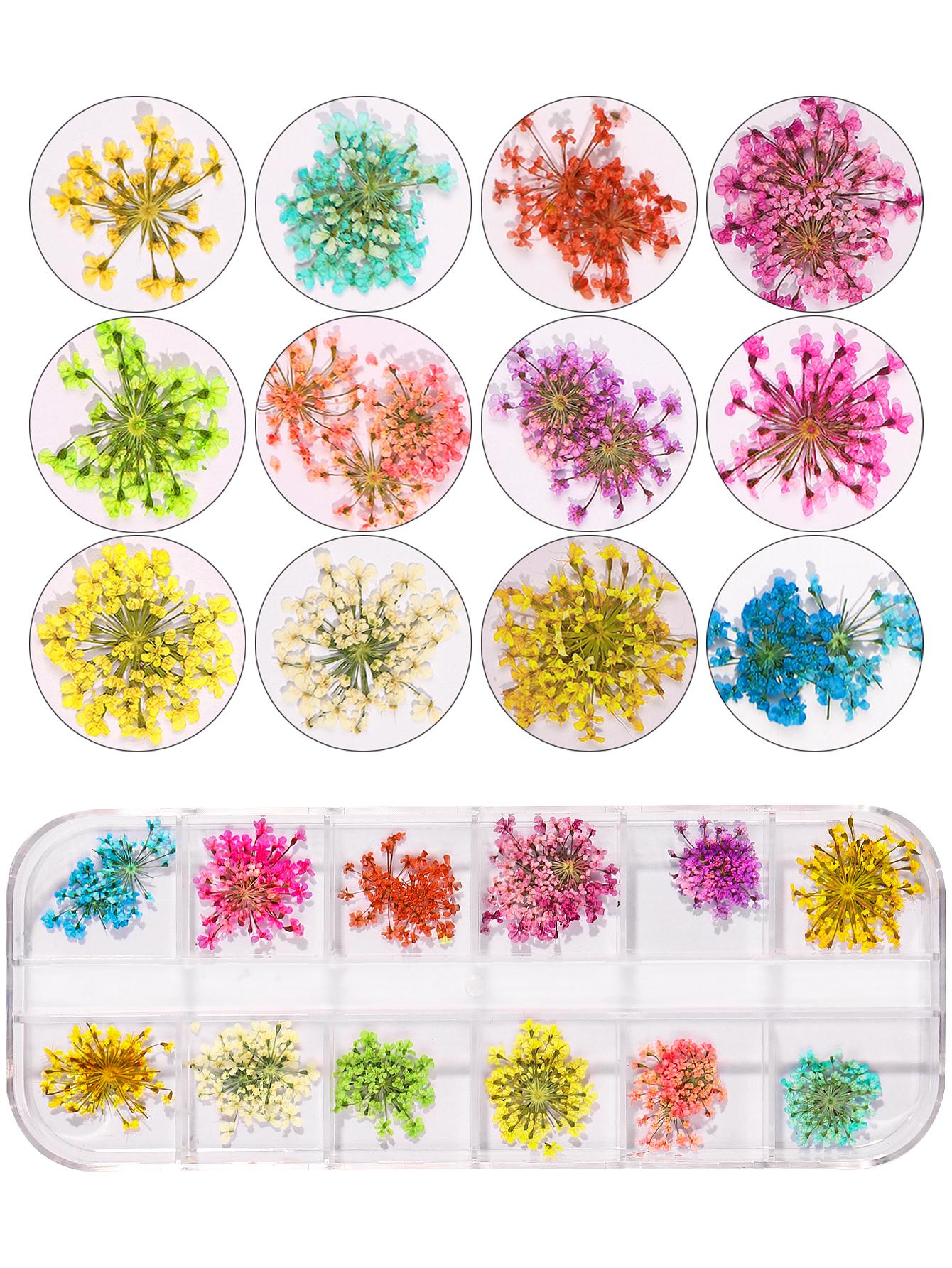 

1 коробка разноцветных украшений для нейл-арта в форме звезд и цветов