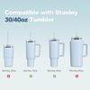 REAPEX Stanley Replacement Straws for 30/40 oz. Stanley Reusable Tumblers, 30cm, Tritan, BPA-Free & Food-Grade Plastic, Set of 6 Clear Plastic Long St