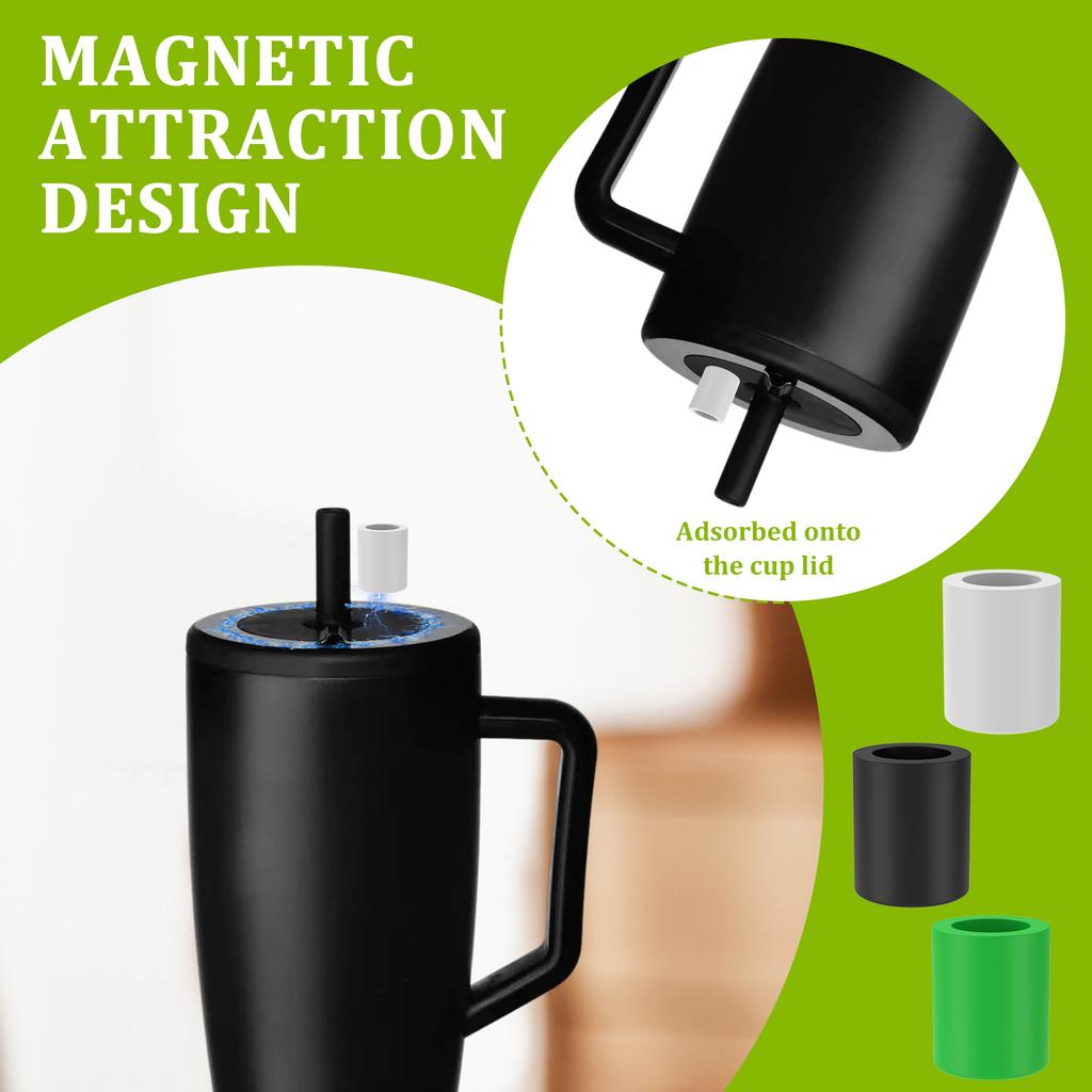 6Pcs Magnetic Straw Cap Silicone Enclosed Magnet Design Straw Cover Protector Compatible with BrüMate All Era and Resa Bottle