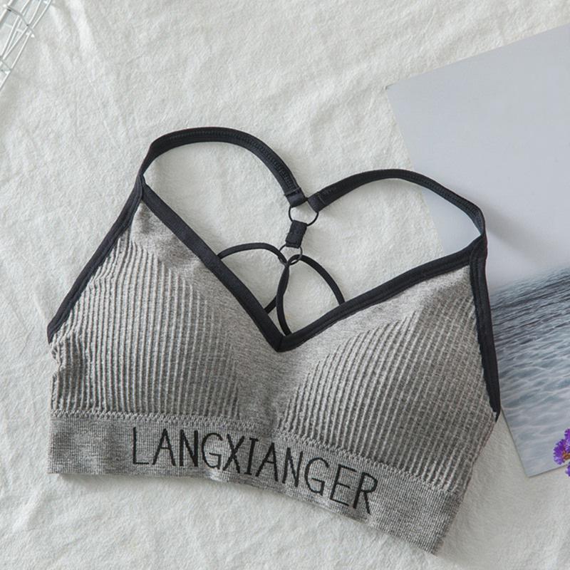 Dame-BH Beauty Back Tube Topp Anti-eksponering damevest Cross Beauty Back Letter Printed Sports BH
