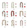 Multicolor Christmas Decorative Garland DIY Accessories Artificial Flower Hanging Wreath Red Berries Photo Props