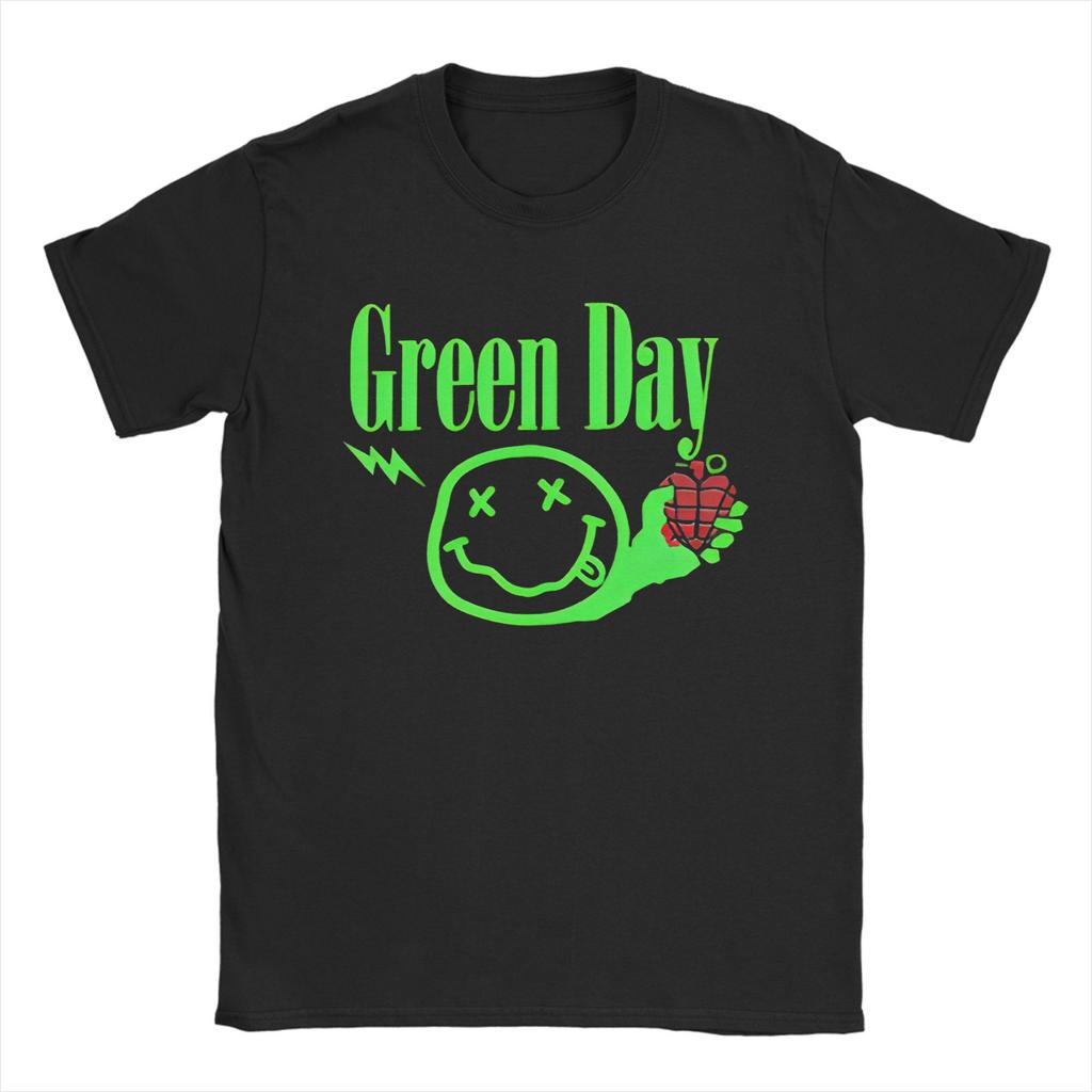 Funny Green Day American Idiot Tshirt Men's Round Neck Short Sleeve Clothes Cotton Summer TopsTops
