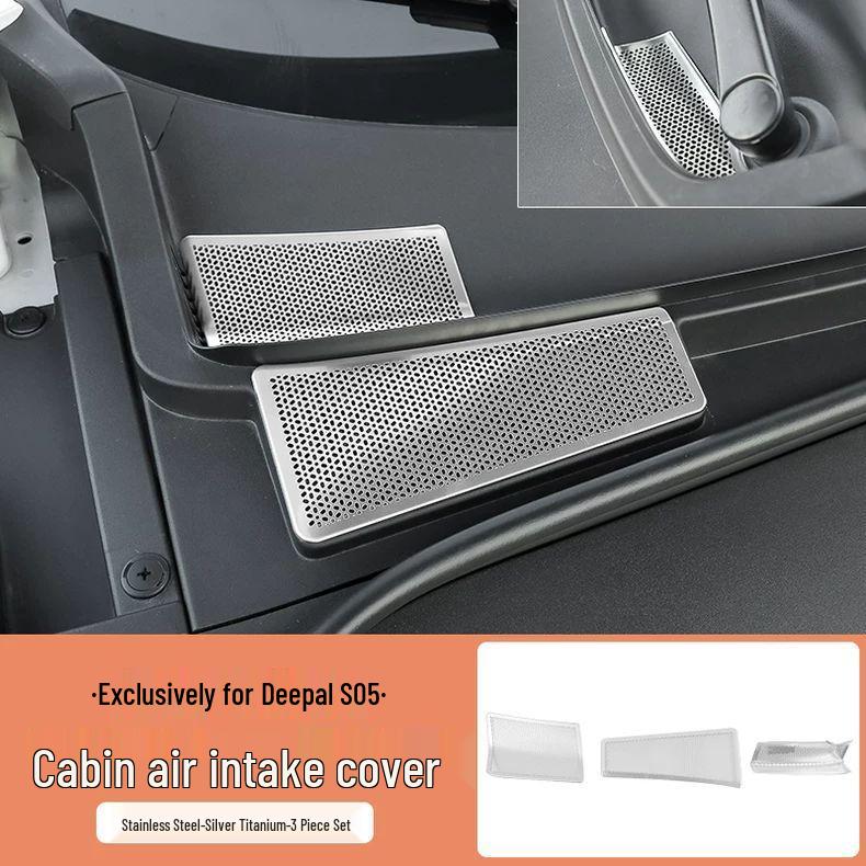 Stainless Steel Dust Cover for Changan Deep Blue S05 Engine Compartment, Modified Air Conditioning Intake Insect Screen