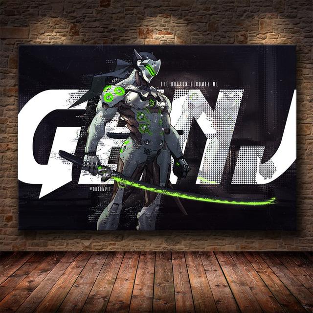 Overwatch Online Game Poster HD Canvas Painting Wall Art Modern Living Room Bedroom Boys Room Dormitory Game Room Cuadros Decor