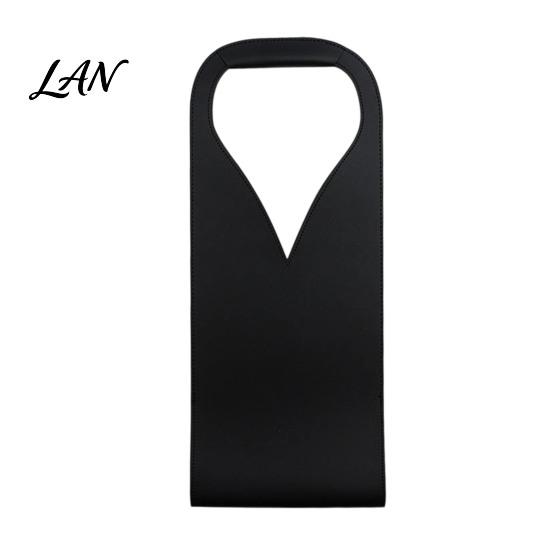 Wine Tote Bag Faux Leather Bag, Portable Carrier Pouch, Waterproof Bottle Pouch Single Holder Protector Sleeve for Champagne Beer