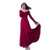 2026 Spring/Autumn Women's French Red Dress: Elegant Casual Slimming Battle Robe