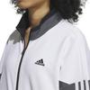 Adidas JSY10 Colorblock Double Knit Track Seasonal Loose Five Size Women's Jacket, Sportswear, Fit, Black/White/Grey (IM8716), J/M