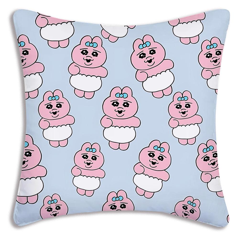 Süße Cartoon O-Opanchu Usagi Kissenbezüge Cartoon Sofa Dekoratives Zuhause Zweiseitiger Druck Kurzer Plüsch Süßer Kissenbezug