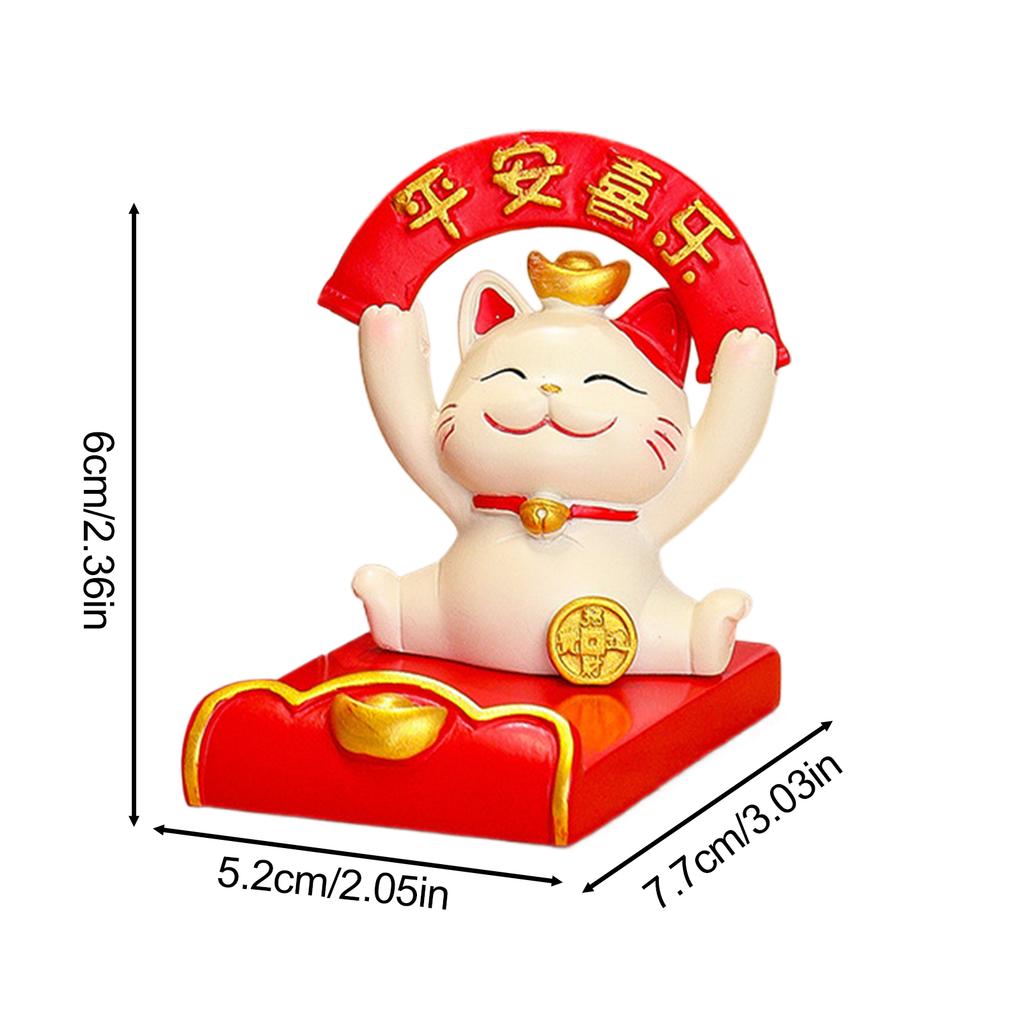 Snake Year Cat Crafts Small Ornaments for Chinese New Year Snake Year Trend Bonsai Food and Decorative Resin Figurines Decor