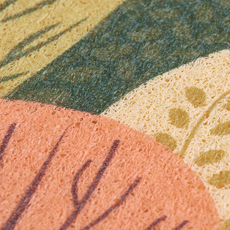 Forest Welcome Mat Entrance Carpet Indoor Outdoor Doormat Low Profile Door Rug Washable Non Slip Rubber Back Low Profile Mat