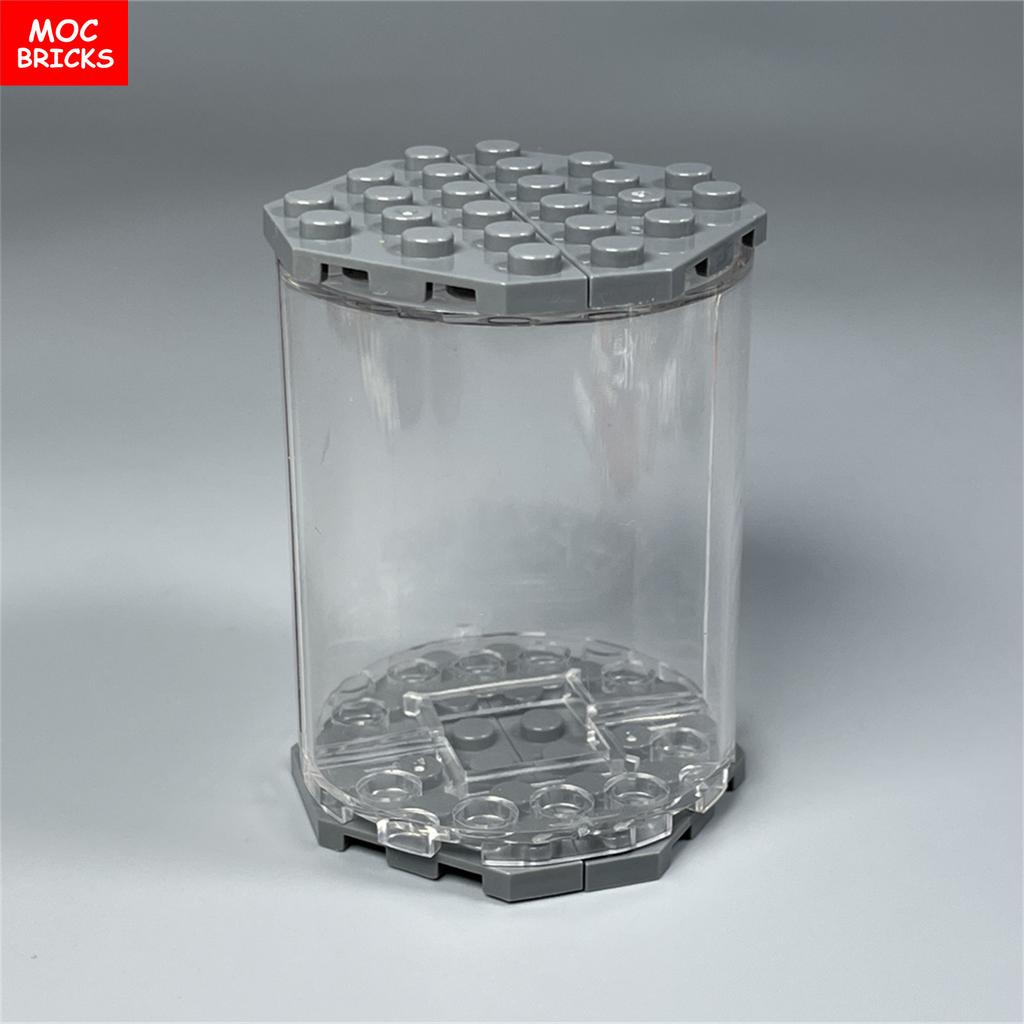 MOC Bricks Container Series Display Box Bucket Basin Pot Pack Basket Attachments Assembled Constructing Blocks Playthings Children Gift