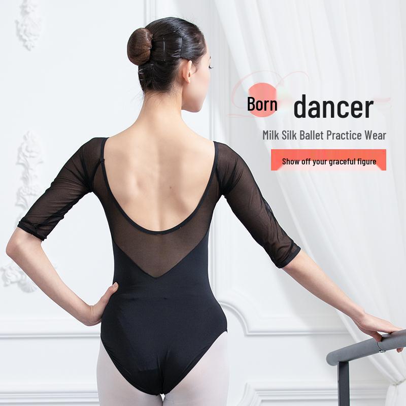 Adult Short Sleeve Modern Dance Leotard for Practice and Training