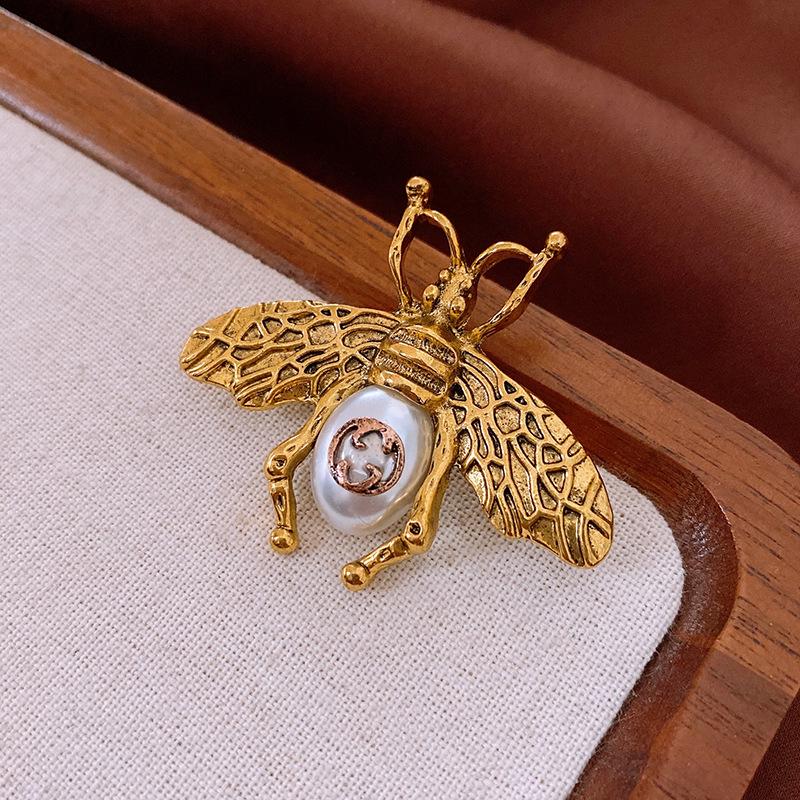

Винтажная Ретро Брошь Пчела Жемчуг Ювелирное Изделие - Классический Женский Модный Аксессуар