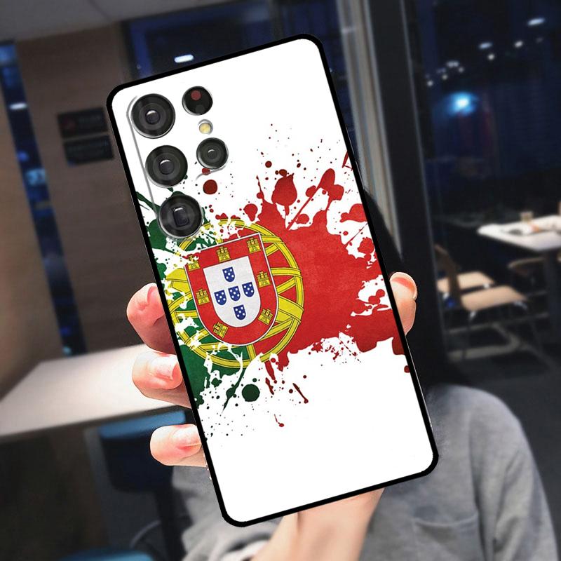 Portugal National Flag Cover For Samsung Galaxy S23 S24 S25 Ultra S21 S22 S20 S9 S10 Plus S21 FE S24 FE Phone Case