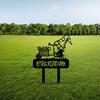 Metal Garden Gnome Sign, Outdoor Yard Art Stake, Gardening Gift, Lawn Ornament, Iron Gnome Plaque