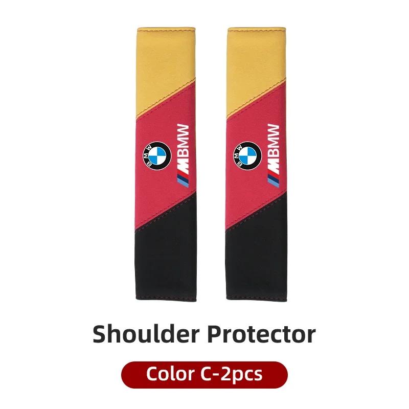 

New Fashion Car Safety Belt Shoulder Cover Protection Pads Cars Accessories For BMW Performance E46 E90 G11 F10 F30 G08 X6 Color A 2PC