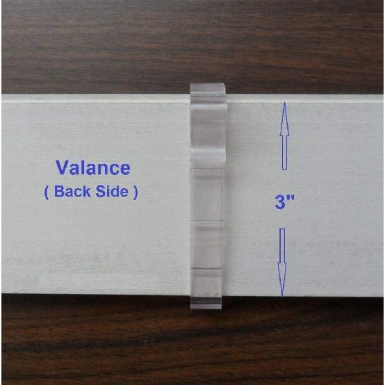 Valance Clips 10pcs 3'' Window Blinds Hidden Clip Clear Plastic for Horizontal Blinds Valance Retainer Holder