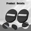 4 PCS Carbon Fiber Car Door Protector, Door Latch Lock Cover, Self-Adhesive Slam Stopper Shock Absorber, Universal Automotive Exterior Accessories