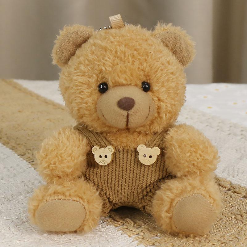 Charming Teddy Bear Keychain Plush Doll - Dressed Up Couple Backpack Ornament Gift