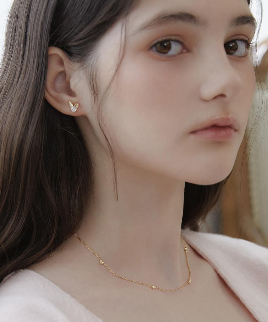 Tatiana (Silver 925) Petite Heart Link Necklace Nz2429