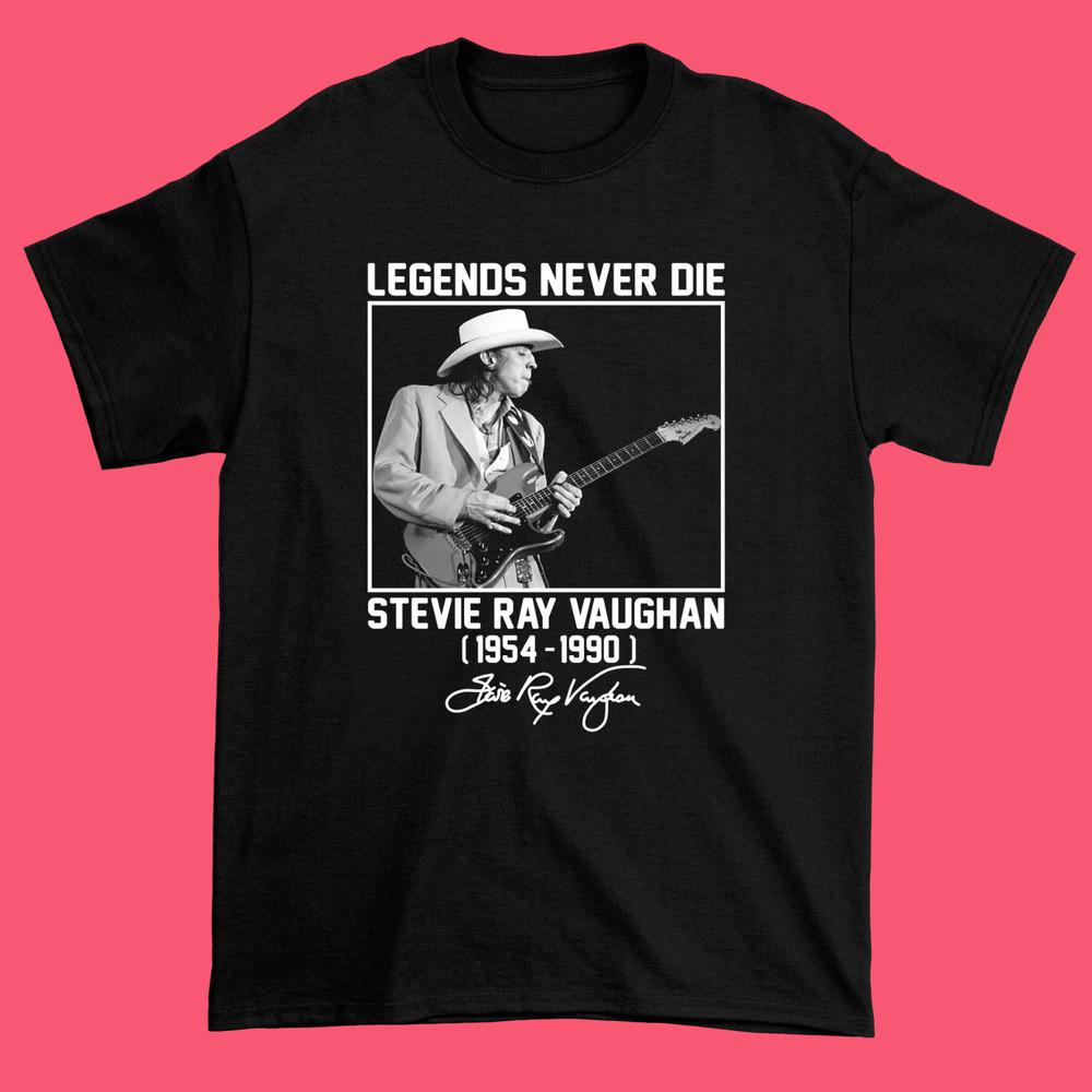 Legend Stevie Ray Vaughan Black Unisex  S-234XL  E508 Unisex T-Shirt L
