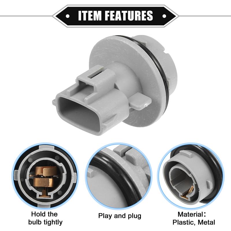 UXCELL 1/2 Pcs No.9007599106 Front Turn Signal Lamp Socket Compatible for Toyota Avalon 2000-2004 Durable Car Lamp Socket