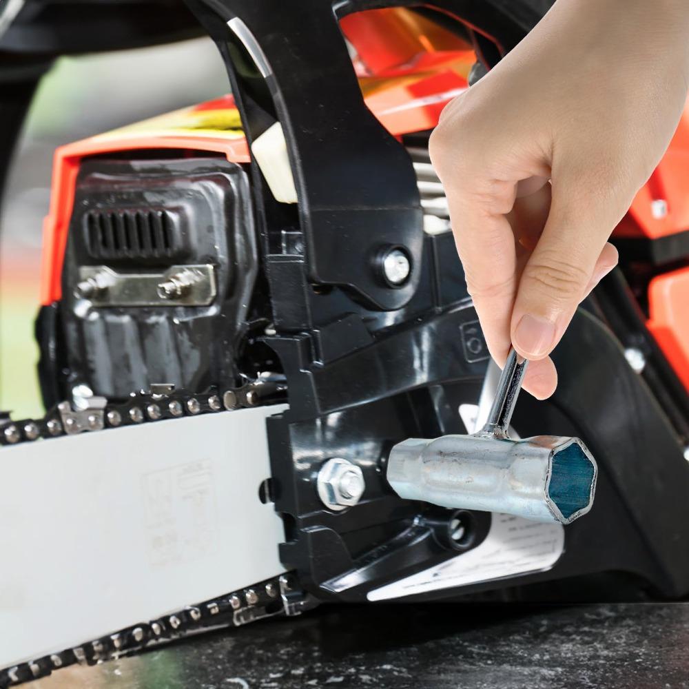 Double Head Mechanical Wrench Multi-purpose Saw Chain Wrench Scrench T Wrench Garden Tools