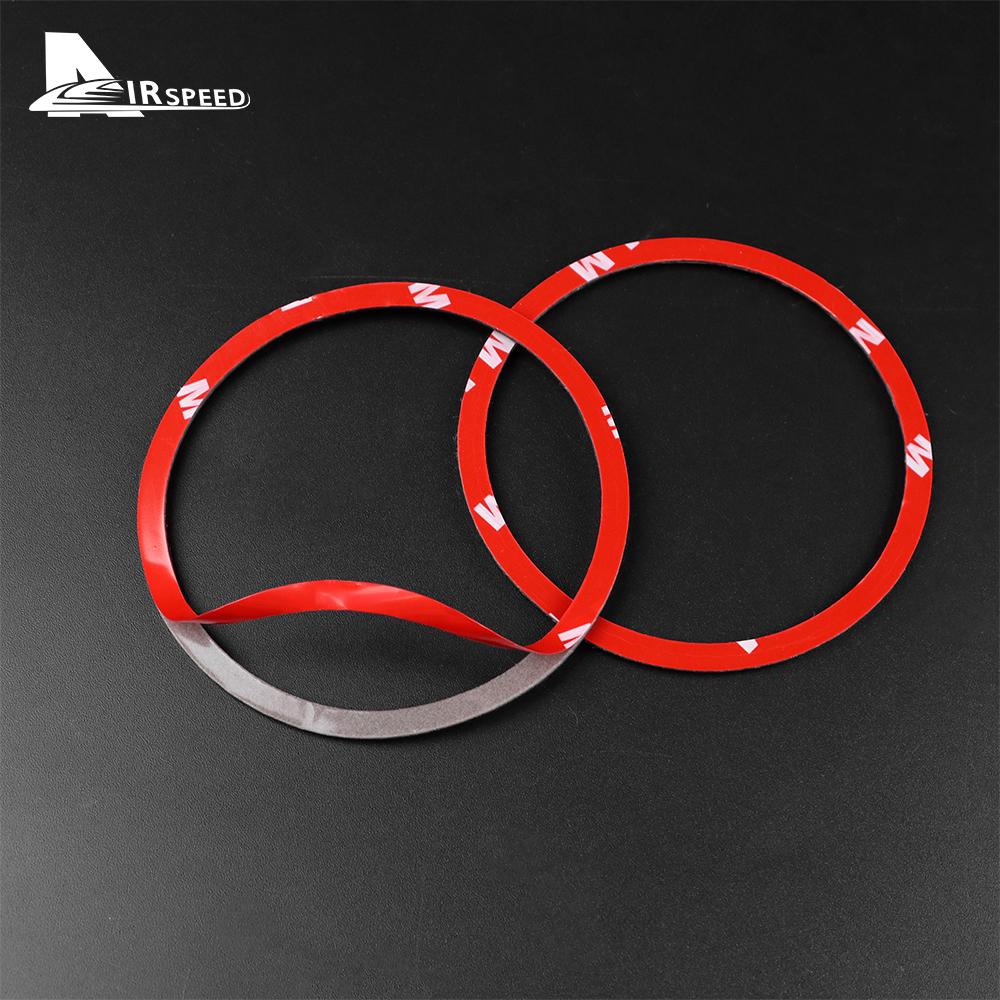 Real Soft Carbon Fiber Sticker For Mustang 2015 2016 2017 2018 2019 2020 2025 2025 2025 Car Door Audio Trim Ring Interior Trim