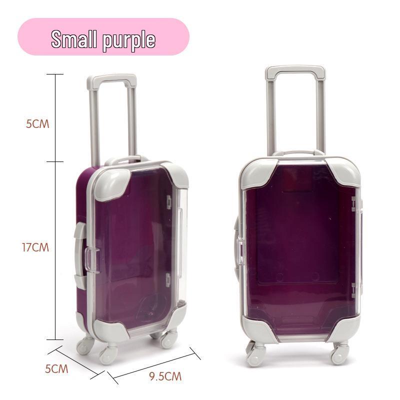 Compact Clear Cosmetic Trolley Case with Universal Wheels, Large Capacity, Thickened for Eyelash and Desktop Decor