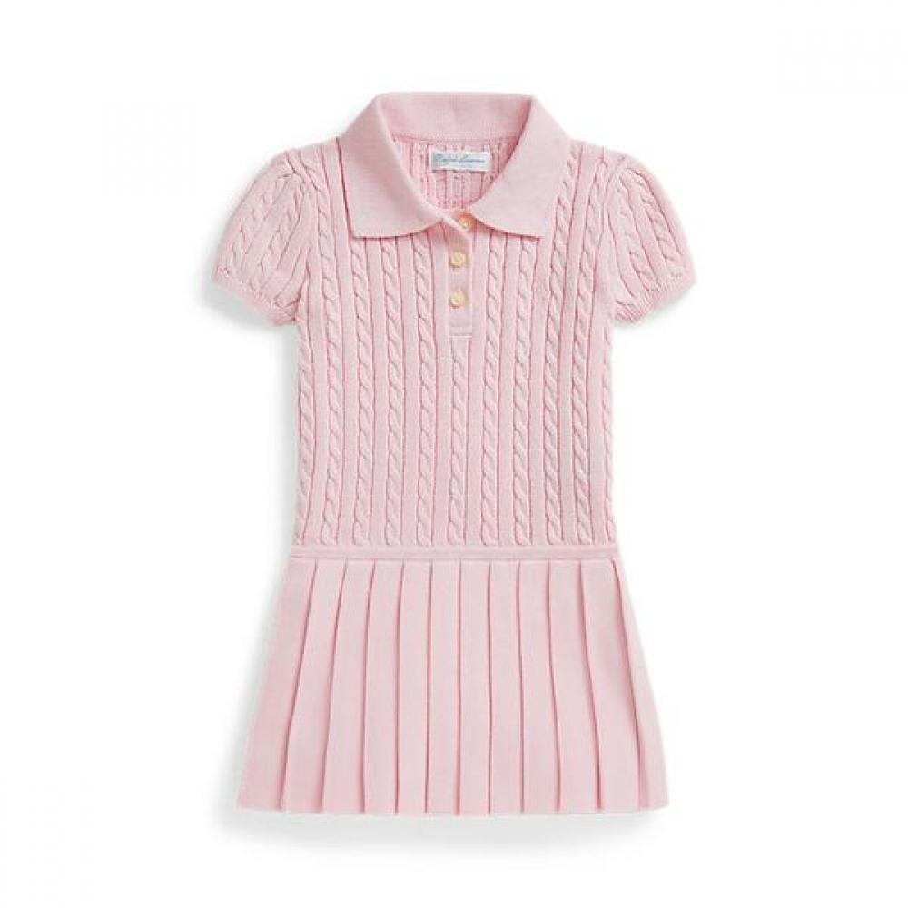 Polo Ralph Lauren Baby Girls Mini Cable Cotton Blend Dress Cwpodrsf3d20742650 1824M